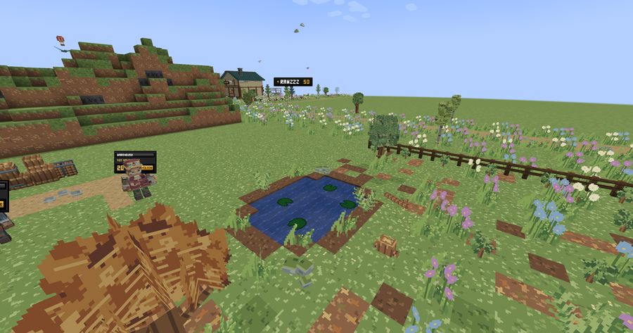 A plot with a pond
